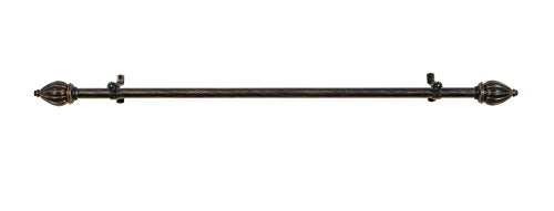 Lorraine Collection Elegant Metal Window Curtain Rod - Lawson (66 inch -120 inch )