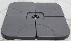 Eclipse Patio 19.68 inch Square Water Umbrella Base 19.68 inch X 19.68 inch X 2.95 inch H