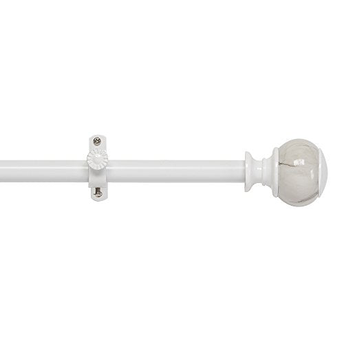 Ben&Jonah Collection Camino Decorative Rod & Finial Estate White 66-120
