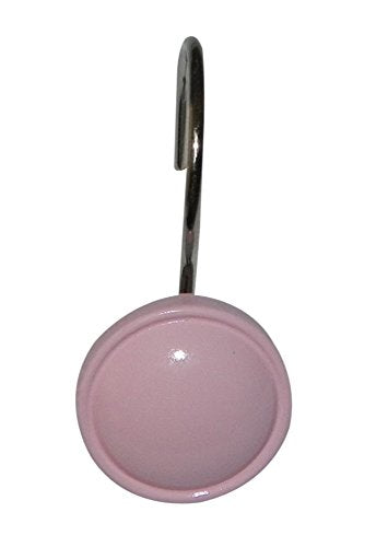 Park Avenue Deluxe Collection Park Avenue Deluxe Collection inch Color Rounds inch Resin Shower Curtain Hooks in Pink