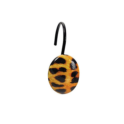 Park Avenue Deluxe Collection Park Avenue Deluxe Collection inch Leopard inch Resin Shower Curtain Hooks