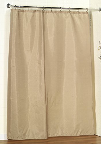 Royal Bath Water Repellant Fabric Shower Curtain Liner with Weighted Hem (70 inch x 72 inch ) - Linen