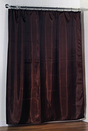 Royal Bath Water Repellant Fabric Shower Curtain Liner with Weighted Hem (70 inch x 72 inch ) - Brown