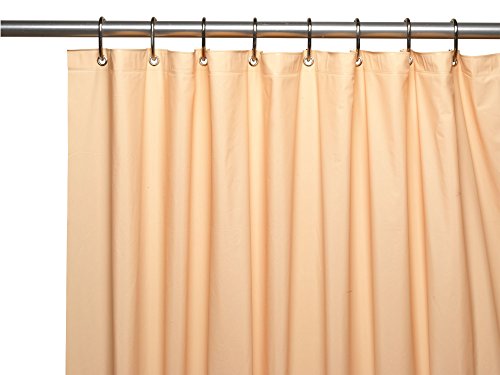 Royal Bath Heavy 4 Gauge Vinyl Shower Curtain Liner with Weighted Magnets and Metal Grommets (72 inch x 72 inch ) - Peach