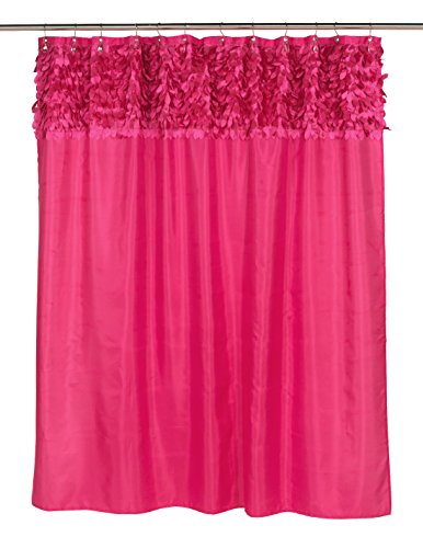 Latin Fever Dance Party Fabric Shower Curtain 70 inch x 72 inch (Raspberry)