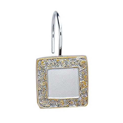 Park Avenue Deluxe Collection Park Avenue Deluxe Collection inch Lakewood inch Resin Shower Curtain Hooks in Silver