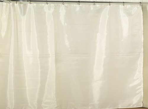 Royal Bath Extra Wide Water Repellant Fabric Shower Curtain Liner with Weighted Hem (108 inch x 72 inch ) - Ivory