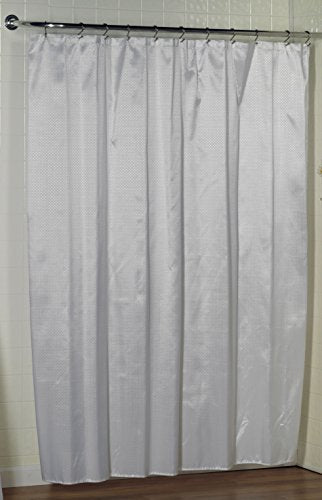 BenandJonah Collection Fabric Shower Curtain 70 x 72 inch Dobby White