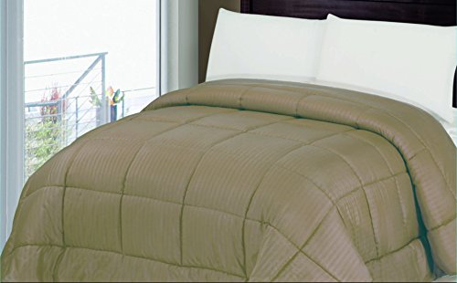 Ben&Jonah Designer Plush King (102 inch x 86 inch ) 1 Piece Embossed Comforter - Mocha