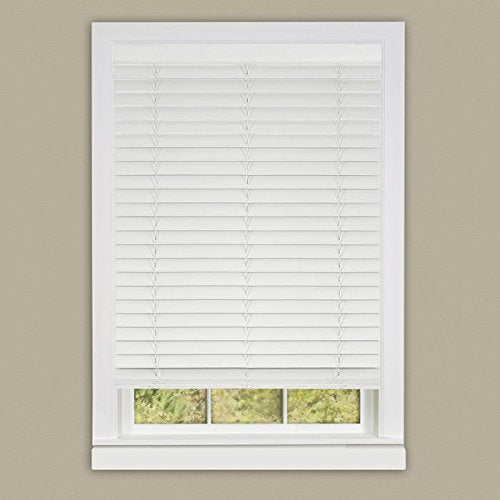 Park Avenue Collection Cordless Madera Falsa 2 inch Faux Wood Plantation Blind 39x64 - White