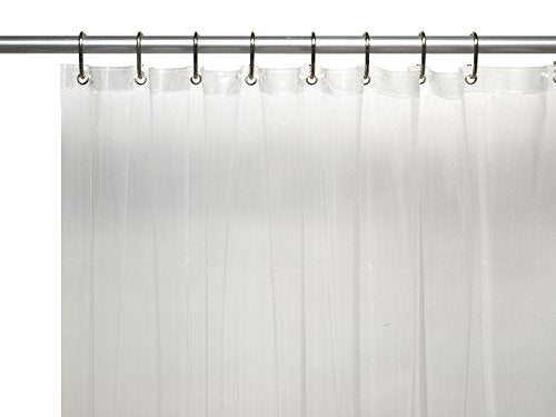 Park Avenue Deluxe Collection inch Jumbo inch Long 8 Gauge Vinyl Shower Curtain Liner in Super Clear