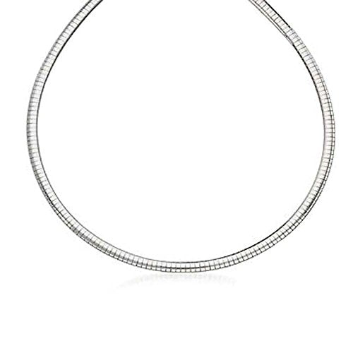 Ben and Jonah Fancy 925 Sterling Silver Omega Necklace 3mm Thick and 16 inch Long