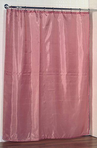 Royal Bath Water Repellant Fabric Shower Curtain Liner with Weighted Hem (70 inch x 72 inch ) - Rose