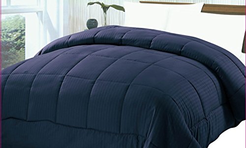 Ben&Jonah Designer Plush King (102 inch x 86 inch ) 1 Piece Embossed Comforter - Navy