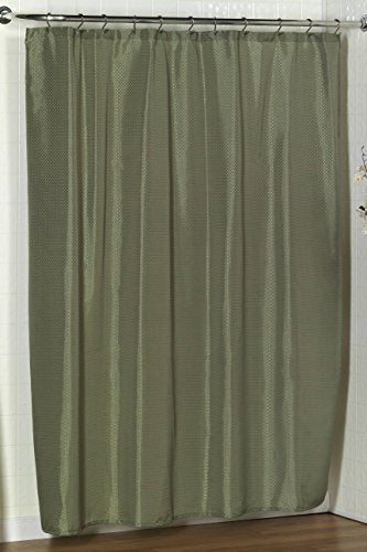 BenandJonah Collection Fabric Shower Curtain 70 x 72 inch Dobby Sage