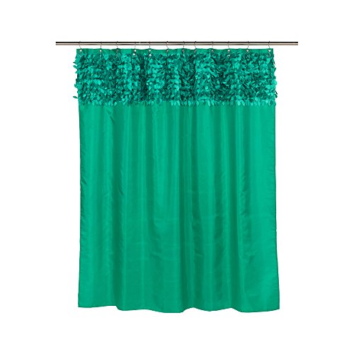 Park Avenue Deluxe Collection Park Avenue Deluxe Collection inch Jasmine inch Fabric Shower Curtain in Emerald