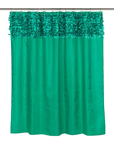 Latin Fever Dance Party Fabric Shower Curtain 70 inch x 72 inch (Emerald)