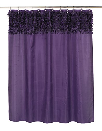 BenandJonah Collection Fabric Shower Curtain 70 x 72 inch Goosy Top Purple