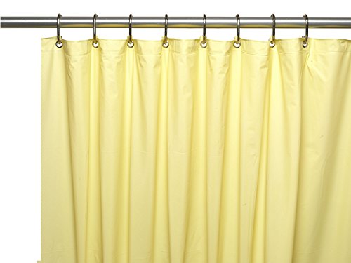 Royal Bath Heavy 4 Gauge Vinyl Shower Curtain Liner with Weighted Magnets and Metal Grommets (72 inch x 72 inch ) - Yellow