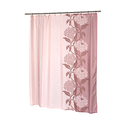Park Avenue Deluxe Collection Extra Long inch Chelsea inch Fabric Shower Curtain in Mauve
