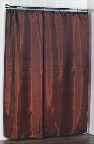 Royal Bath Water Repellant Fabric Shower Curtain Liner with Weighted Hem (70 inch x 72 inch ) - Spice