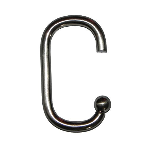 Park Avenue Deluxe Collection Park Avenue Deluxe Collection inch C inch Shower Curtain Hooks in Brushed Nickel