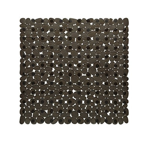 Park Avenue Deluxe Collection Park Avenue Deluxe Collection Stall Size inch Pebbles inch Vinyl Bath Mat in natural / black.