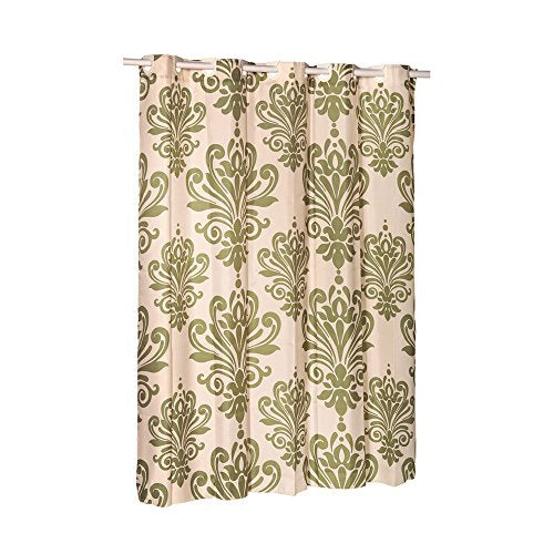 Park Avenue Deluxe Collection EZ-ON? inch Beacon Hill inch Polyester Shower Curtain in Sage on Ivory