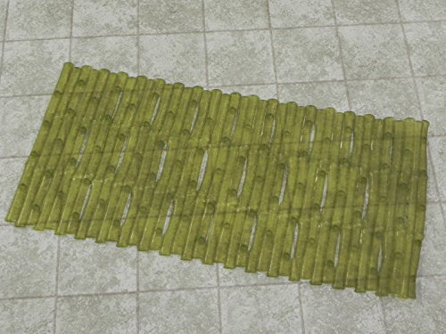 Royal Bath Non Slip Bamboo Style DEHP Free Vinyl Bath Mat (16 inch x 32 inch ) - Green