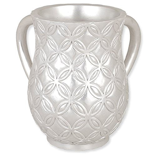Ultimate Judaica Contemporary Design Pearly Finish Resin Wash Cup (Netilat Yadayim) - 6.25 inch H