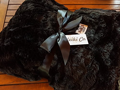 Bon Iver Collection Black Bella Couture Oversized Throw (60 inch X 72 inch ) - Made in the Usa