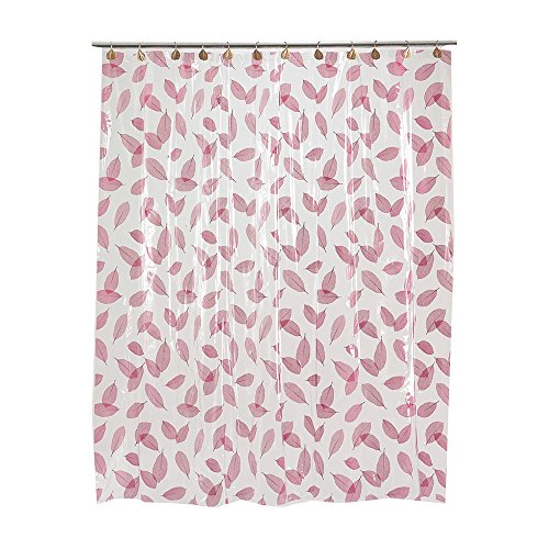 Park Avenue Deluxe Collection Park Avenue Deluxe Collection inch Autumn Leaves inch Vinyl Shower Curtain in Burgundy