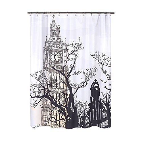 Park Avenue Deluxe Collection Park Avenue Deluxe Collection inch Big Ben inch Fabric Shower Curtain