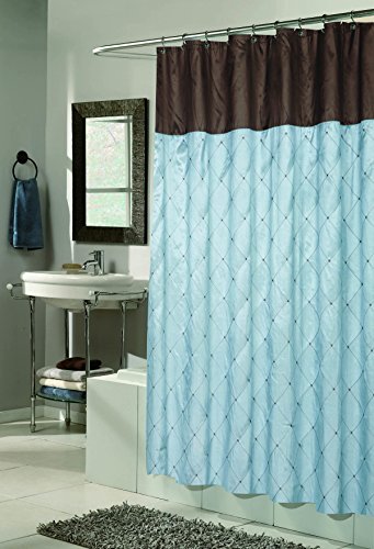 Royal Bath Diamond Design Balmoral Fabric Shower Curtain in Black/Taupe Size: 70 inch x 72 inch
