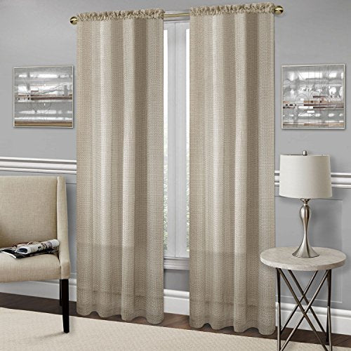 Ben&Jonah Collection Richmond Window Curtain Panel - 52x84 - Tan