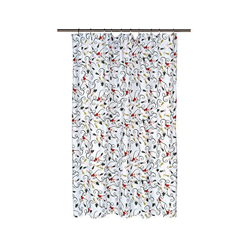 Park Avenue Deluxe Collection Park Avenue Deluxe Collection inch Deck the Halls inch Fabric Shower Curtain