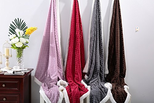 Ben&Jonah Designer Plush Mermaid Sherpa Throw Blanket (50 inch x 60 inch ) - Grey