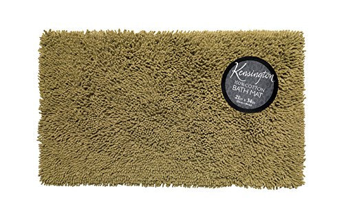 Park Avenue Deluxe Collection Park Avenue Deluxe Collection Shaggy Cotton Chenille Bath Room Rug Size 21 inch x34 inch in Sage
