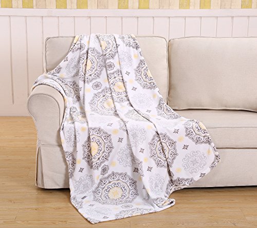 Traditional Elegance Queen Size Microplush Blanket (86 inch x 86 inch ) - Zodiac Mandalla