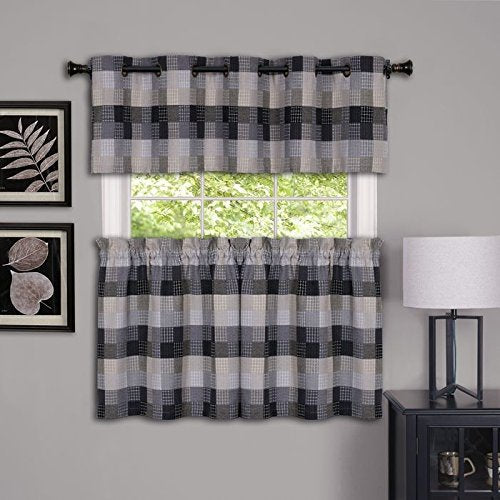 Ben&Jonah Collection Harvard - Valance w/10 Sm Grommets - 58x14 Black