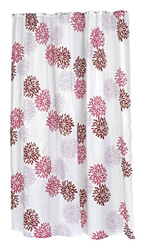 BenandJonah Collection Fabric Extra Long Shower Curtain 70 x 84 inch Floral