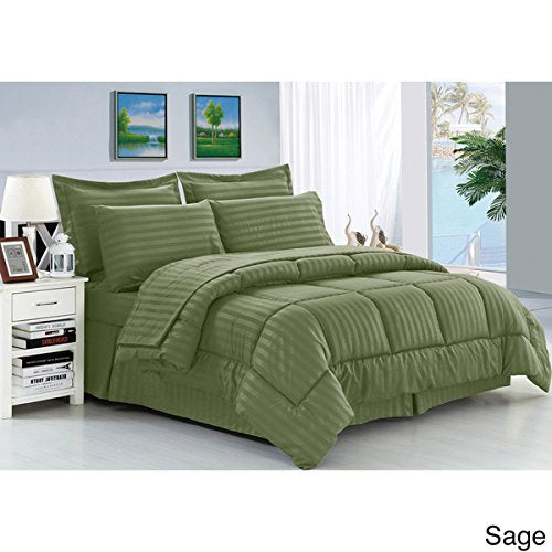Ben&Jonah Designer Plush King 5 Piece Down Alternative Comforter Set - Sage