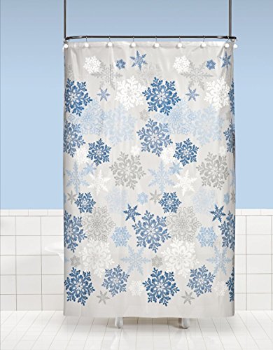 Country Snow Family PEVA Non-Toxic Shower Curtain (70 inch x 72 inch )