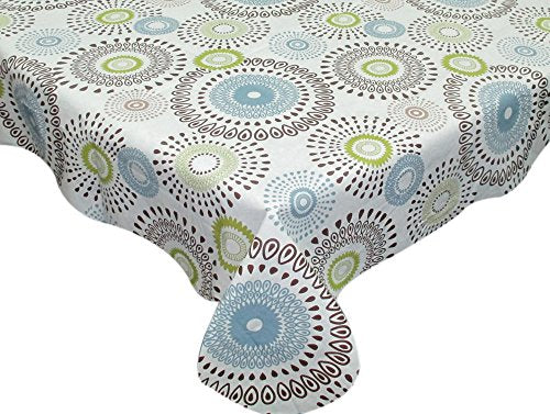 Park Avenue Deluxe Collection Park Avenue Deluxe Collection inch Contemporary Whimsy inch 52 inch x 70 inch Vinyl Flannel Backed Tablecloth
