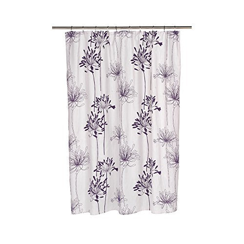 Park Avenue Deluxe Collection Park Avenue Deluxe Collection inch Cologne inch Fabric Shower Curtain with Poly Taffeta Flocking in Indigo/White