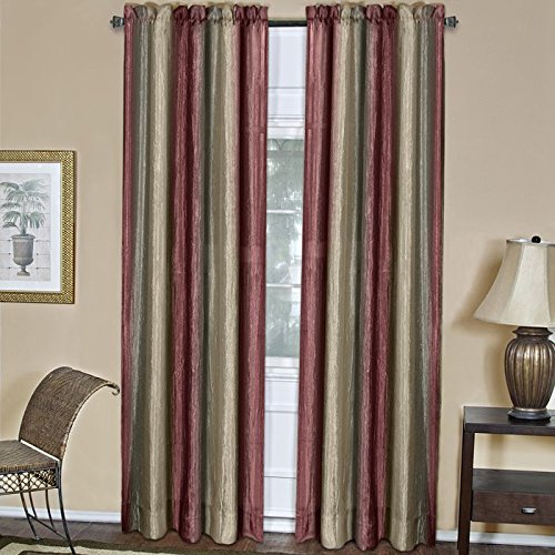 Ben&Jonah Collection Ombre Window Curtain Panel 50x84 - Burgundy