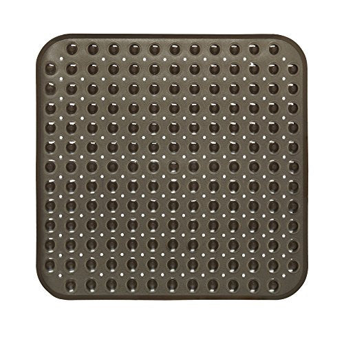 Park Avenue Deluxe Collection Park Avenue Deluxe Collection Stall Size inch Bubble inch Look Vinyl Bath Mat in black.