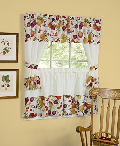 Fruit Explosion Kitchen Curtain Cottage Set (58 inch x 24 inch )