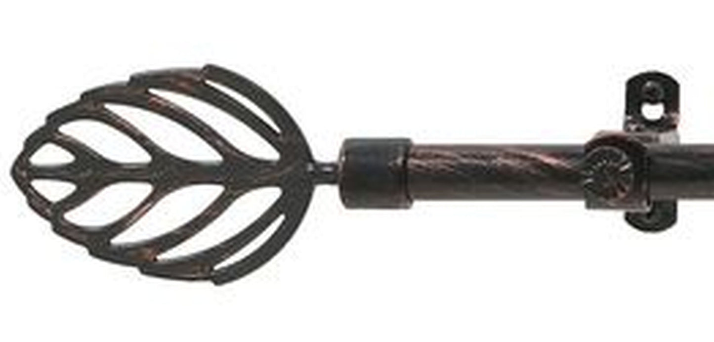 Traditional Elegance Decorative Rod & Finial Hoja 66-120