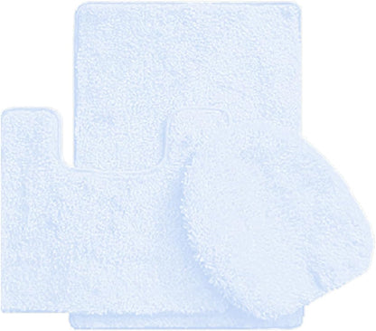 Simple Elegance by Ben&Jonah 3 Piece Bath Rug Set: 1 Bath Rug , 1 Contour Mat and 1 Toilet Seat Cover